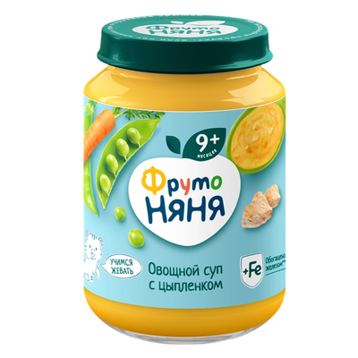 Овощной суп с цыпленком Фрутоняня с 9+ месяцев