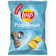 Чипсы рифленые «Lays» соль и черный перец - Мир Продуктов №3