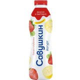 Йогурт питьевой Легкий Савушкин вкус Банан-Клубника