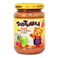 Пюре детское Топтышка яблоко, малина, сливки с 6 месяцев - Мир Продуктов №3