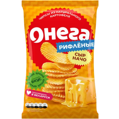 Чипсы рифленые «Онега» со вкусом сыра начо