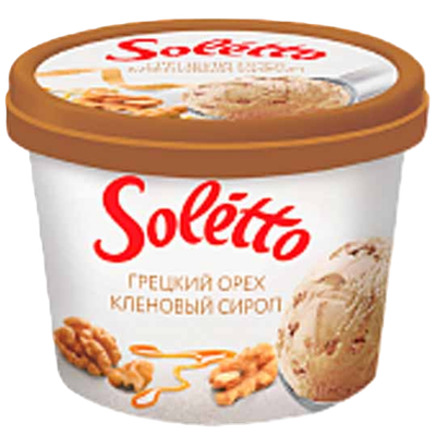Мороженое «Soletto» грецкий орех-кленовый сироп