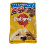 Корм для собак «Pedigree» с говядиной в соусе