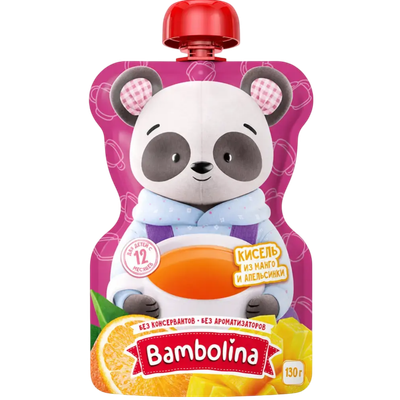 Кисель Bambolina из манго и апельсина с 12 месяцев