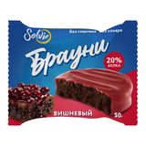 Протеиновый брауни, Solvie, ВИШНЯ, 50 г 