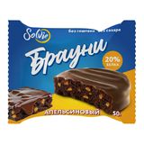 Протеиновый брауни, Solvie, АПЕЛЬСИН, 50 г 