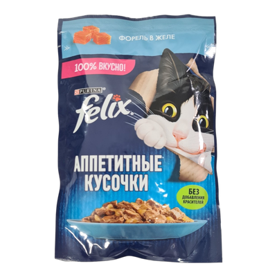 Корм для кошек «Felix» форель в желе