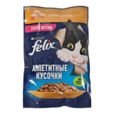 Корм для взрослых кошек «Felix» курица в желе