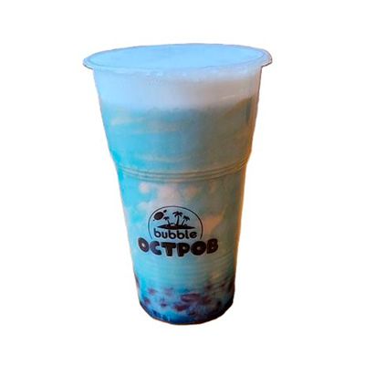 Молочный Bubble tea Роял-блю кюрасао