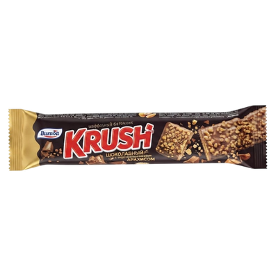 Вафельный батончик Krush шоколадный с арахисом