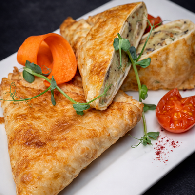 Лаваш с картофелем и грибами