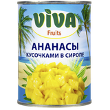 Ананасы VIVA  кусочками в сиропе
