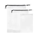 Мешочки для хранения вещей тм VETTA, 3шт, 14x21cм (замок zip lock ),16x20см,18x25см на веревке, ПЕВА 