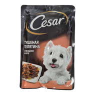 Корм для собак «Cesar» тушенная телятина с овощами в желе - Мир Продуктов №3