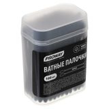 Ватные палочки в боксе тм PROWAY черные, 100шт