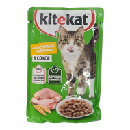 Корм для кошек «Kitekat» аппетитная курочка в соусе - Зооточка