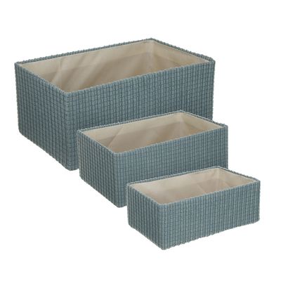 Корзины для хранения тм VETTA Нова, 3шт, 22х14х8, 25х16х10, 28х18х12см, п/э, 2цв. 