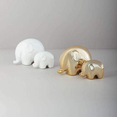 Набор фигурок декоративных тм LADECOR "Слоники" 9x5x6 см, 14x10x8 см