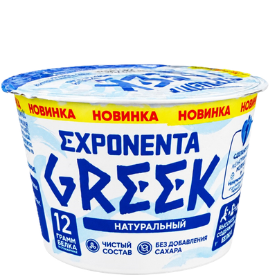 Йогурт натуральный «Exponenta Greek» 