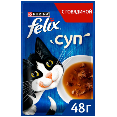 Корм для кошек «Felix» суп с говядиной