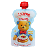 Десерт Топтышка со сливками, печеньем, банан, вишня - Мир Продуктов №3