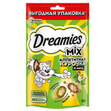 Лакомство Dreamies MIX для взрослых кошек курочка и мята