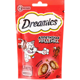 Лакомство Dreamies для кошек с индейкой