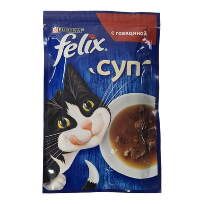 Корм для кошек «Felix» суп с говядиной