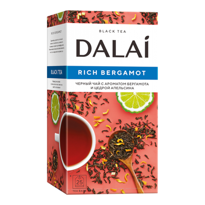 Чай черный «DALAI» Rich Bergamot 25 пакетиков