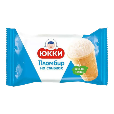 Мороженое «Юкки» пломбир на сливках в стаканчике