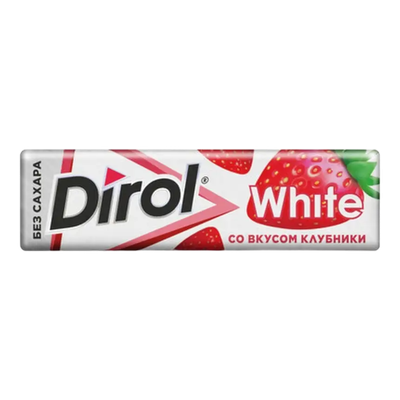 Жевательная резинка «Dirol White» клубника
