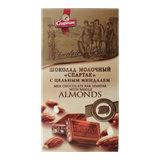 Шоколад молочный «Спартак» с цельным миндалем