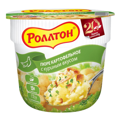 Пюре картофельное «Роллтон» с куриным вкусом