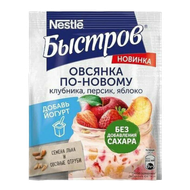 Хлопья овсяные «Быстров» клубника-персик-яблоко - Мир Продуктов №4