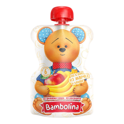 Пюре «Bambolina» яблоко-банан с 6 месяцев