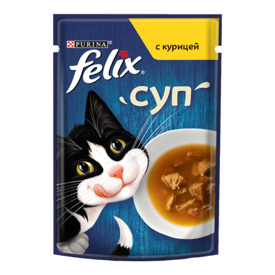 Корм для кошек «Felix» суп с курицей