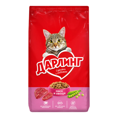 Корм для кошек «Дарлинг» мясо и овощи