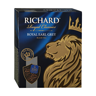 Чай черный «Richard» Roya Earl Grey с бергамотом 100 пакетиков