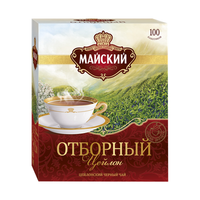 Чай черный «Майский» Отборный Цейлон 100 пакетиков