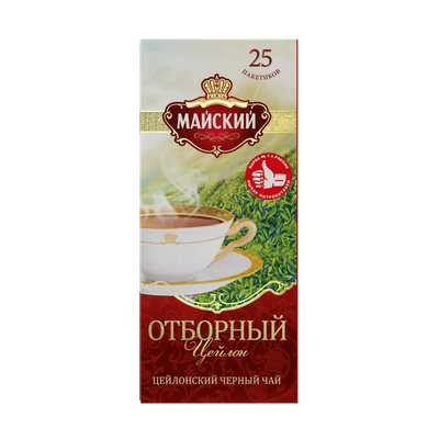 Чай черный «Майский» Отборный Цейлон 25 пакетиков
