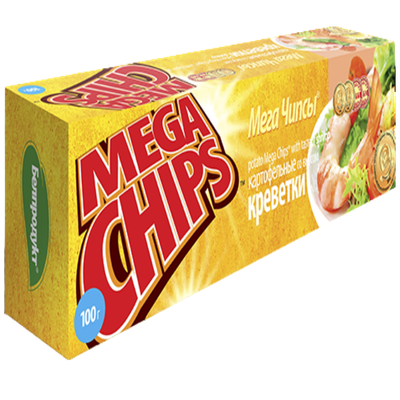 Чипсы картофельные «Mega Chips» креветки